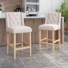 Set Of 2 Lansglen Button Tufted Wingback Barstools - Christopher Knight Home -Christopher Knight Home GUEST 61fd89a3 1493 4927 81e8 661b162a8a00