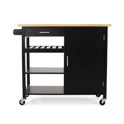 Westcliffe Contemporary Kitchen Cart With Wheels - Christopher Knight Home 5 Westcliffe Contemporary Kitchen Cart With Wheels - Christopher Knight Home - Image 3