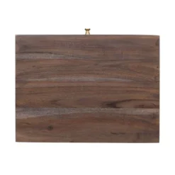 Bucyrus Rustic Glam Handcrafted Acacia Wood C Shaped Side Table Dark Brown/Gold - Christopher Knight Home -Christopher Knight Home GUEST 6505e79b eaec 4de6 8a7e 7cbc01171127