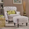 Tafton Club Chair And Ottoman - Natural - Christopher Knight Home -Christopher Knight Home GUEST 6684eb3a 32ed 40e2 b540 913be62c311a