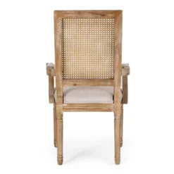 Set Of 6 Maria French Country Wood And Cane Upholstered Dining Chairs - Christopher Knight Home -Christopher Knight Home GUEST 66bfcca3 24e9 4f51 9213 252229382ff9