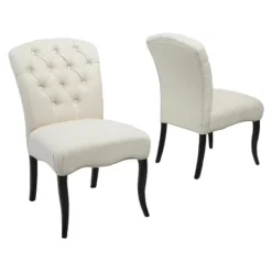 Hallie Fabric Dining Chair Set 2ct - Christopher Knight Home -Christopher Knight Home GUEST 68566b26 1592 430b bca5 f33567c6cdba