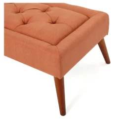 Dilwyn Tufted Ottoman - Orange - Christopher Knight Home