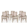 Set Of 6 Maria French Country Wood Upholstered Dining Chairs - Christopher Knight Home -Christopher Knight Home GUEST 6c4a6dc8 2170 415e 926f 8ebfd2256852