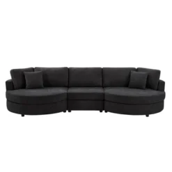 Christopher Knight Home Baldum Modern 3-Seater 129" Chenille Upholstered Sofa With Curved Design And Thick Cushions -Christopher Knight Home GUEST 6eb82b88 a34d 4835 8734 9d27e8dffcdf