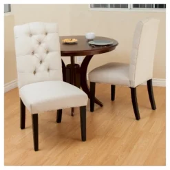 Set Of 2 Berlin Tufted Fabric Dining Chair Natural - Christopher Knight Home -Christopher Knight Home GUEST 6f1fa228 7f45 4528 94b3 435634eb0722