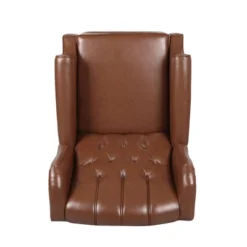 Walter Contemporary Tufted Recliner Cognac Brown/Dark Brown - Christopher Knight Home -Christopher Knight Home GUEST 703f8399 b112 468f a4df 0f127672e50c