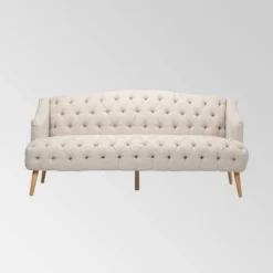 Adelia Contemporary Tufted Sofa Beige - Christopher Knight Home -Christopher Knight Home GUEST 70578adc 78e2 4bac 8aee 40a088121637