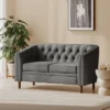 Christopher Knight Home Cantrell Tufted Loveseat Charcoal/Espresso 2 Christopher Knight Home Cantrell Tufted Loveseat Charcoal/Espresso -Christopher Knight Home GUEST 71253ea2 1adf 4027 a6f7 e3bea14bb03f