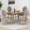 Set Of 4 Phinnaeus French Country Fabric Dining Chairs Light Gray/Natural - Christopher Knight Home -Christopher Knight Home GUEST 753c6eaa 5c1c 403c 9b7f 2a71e0d5a792