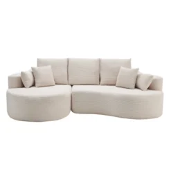 Christopher Knight Home Shamus 106" Modern Cozy Upholstered 4 Seater Curved Sectional Sofa With 7 Pillows -Christopher Knight Home GUEST 763ddae8 3d2c 4b92 bf2b 91c2e59ec10e