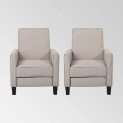 Set Of 2 Darvis Contemporary Recliners - Christopher Knight Home -Christopher Knight Home GUEST 78b018ac 4fa3 427d 935d 5a326a3b2dc1