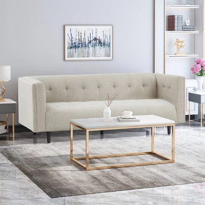 Ludwig Mid Century Modern Upholstered Tufted Sofa - Christopher Knight Home 3 Ludwig Mid Century Modern Upholstered Tufted Sofa - Christopher Knight Home
