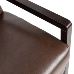 Fernhill Mid Century Modern Faux Leather Upholstered Pushback Recliner Dark Brown/Dark Espresso - Christopher Knight Home -Christopher Knight Home GUEST 7d7f1a1d e0af 47cd 8674 e87700f402c3