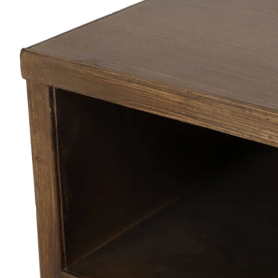 Pilster Contemporary End Table With Storage Walnut/Natural/Black - Christopher Knight Home 10 Pilster Contemporary End Table With Storage Walnut/Natural/Black - Christopher Knight Home - Image 8