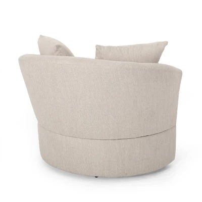 Smyrna Contemporary Upholstered Swivel Club Chair - Christopher Knight Home 4 Smyrna Contemporary Upholstered Swivel Club Chair - Christopher Knight Home - Image 2
