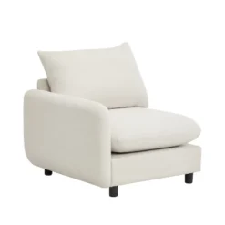 Christopher Knight Home Acker 99.5" Modern 3 Seater Upholstered Sectional Sofa, White -Christopher Knight Home GUEST 8019086d 0e78 4b8b b941 03ab2a0e5795