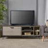 Dorrin Mid Century Wooden TV Stand For TVs Up To 60" Sonoma Gray Oak Brown - Christopher Knight Home -Christopher Knight Home GUEST 82020613 7fde 47f1 bb6e b6be162483ed