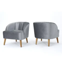 Set Of 2 Amaia Modern New Velvet Club Chair - Christopher Knight Home -Christopher Knight Home GUEST 8587fd0f 083b 48d8 b1ac ffc887f4ec8e