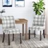 2pk Harman Contemporary Upholstered Plaid Dining Chairs Gray/Light Beige/Brown - Christopher Knight Home 1 2pk Harman Contemporary Upholstered Plaid Dining Chairs Gray/Light Beige/Brown - Christopher Knight Home -Christopher Knight Home GUEST 8bc32428 9664 4bd6 976b bf311679a007