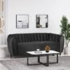 Richland Modern Glam Velvet Channel Stitch 3 Seater Sofa - Christopher Knight Home -Christopher Knight Home GUEST 8c13416c eebb 4ab4 ab67 e04da3cac07b