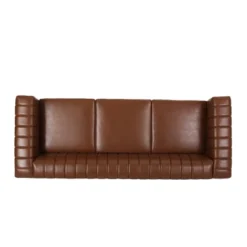 Drury Contemporary Channel Stitch 3 Seater Sofa With Nailhead Trim - Christopher Knight Home -Christopher Knight Home GUEST 8f2788d3 2f68 40ea 9989 94f5f10abaf5