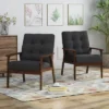 Set Of 2 Duluth Mid-Century Armchairs Black - Christopher Knight Home -Christopher Knight Home GUEST 8fe53296 1f09 4ca5 8dc0 540851ad5583
