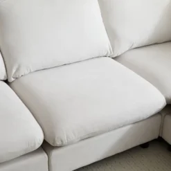 Christopher Knight Home Acker 99.5" Modern 3 Seater Upholstered Sectional Sofa, White -Christopher Knight Home GUEST 908402f4 9e9c 4c83 bd74 b1d443a341b6