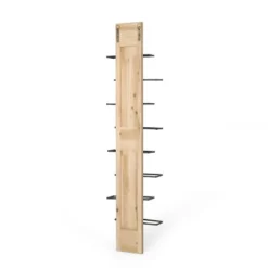 Toston Modern Industrial 8 Bottle Wall Mounted Wine Rack Natural/Black - Christopher Knight Home -Christopher Knight Home GUEST 928dd4c9 ad64 4b4d a739 7d38a0436823