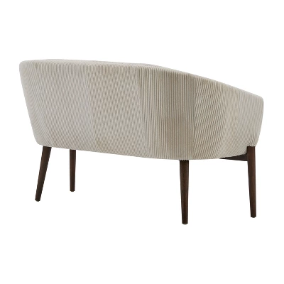 Christopher Knight Home Cheney Contemporary Channel Stitch Upholstered Loveseat With Curved Back 6 Christopher Knight Home Cheney Contemporary Channel Stitch Upholstered Loveseat With Curved Back - Image 4