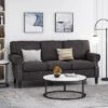 Burkehaven Contemporary Fabric 3 Seater Nailhead Trim Sofa Gray/Dark Brown - Christopher Knight Home -Christopher Knight Home GUEST 97c5229a a32a 48c3 a42f 4b8b4a7cee31