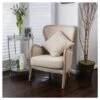 Crenshaw Fabric Wing Chair Beige - Christopher Knight Home -Christopher Knight Home GUEST 9ae2202d 0f5e 4882 9059 e5f1074d9919