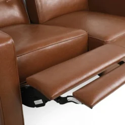 Christopher Knight Home Denison Faux Leather Tufted Loveseat Pushback Recliner Cognac Brown/Dark Espresso -Christopher Knight Home GUEST 9c269002 1ba0 48a8 9204 9e6ce20e79f8