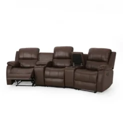 Meridan Contemporary Upholstered Theater Seating Reclining Sofa - Christopher Knight Home -Christopher Knight Home GUEST 9c6d0827 c067 473e 8a3d 5077bb442774