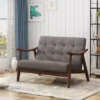 Hetel Mid-Century Modern Settee Dark Gray - Christopher Knight Home -Christopher Knight Home GUEST a01e128d 2d36 476d a3d0 c9dc12736d61