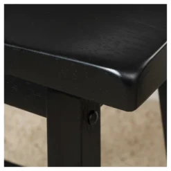 Set Of 2 29" Pomeroy Saddle Barstool Black - Christopher Knight Home -Christopher Knight Home GUEST a1c8495a 5602 48f9 b770 2d6c8220f27d