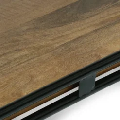 Colwill Modern Industrial Handcrafted Mango Wood Kitchen Cart With Wheels Natural/Black - Christopher Knight Home -Christopher Knight Home GUEST a209b609 8e04 47dd b239 da6047effb25