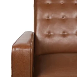 Christopher Knight Home Denison Faux Leather Tufted Loveseat Pushback Recliner Cognac Brown/Dark Espresso -Christopher Knight Home GUEST a2494672 7e5b 40ee 9aa5 5ccb2346a070