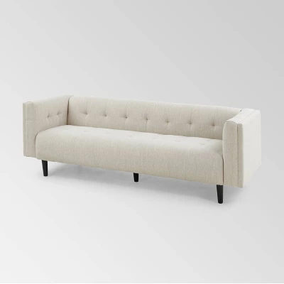 Ludwig Mid Century Modern Upholstered Tufted Sofa - Christopher Knight Home 8 Ludwig Mid Century Modern Upholstered Tufted Sofa - Christopher Knight Home - Image 6