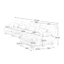 Christopher Knight Home Kelly Modular Chenille Upholstery 173.2" Sectional Sofa With Ottomans -Christopher Knight Home GUEST a88465d6 3b94 489c 9686 d17f394e31d3