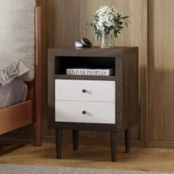 Industrial Wooden 2-Drawer Closet Chest Storage Cabinet Bedroom Living Room-Christopher Knight Home -Christopher Knight Home GUEST a9e21aef 0719 4e78 8d47 aa7afadfc8e7