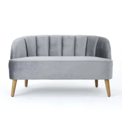 Amaia Modern New Velvet Settee - Christopher Knight Home -Christopher Knight Home GUEST ada91457 9a9c 4c79 9997 0354f5890428