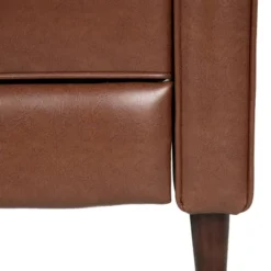 Mervynn Mid-Century Modern Button Tufted Recliner Cognac Brown/Dark Espresso - Christopher Knight Home -Christopher Knight Home GUEST afc771fb 6460 4194 83f8 601108416b66