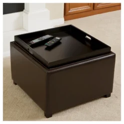 Wellington Leather Tray Top Storage Ottoman Brown - Christopher Knight Home: Footstool, Hardwood Frame 7 Wellington Leather Tray Top Storage Ottoman Brown - Christopher Knight Home: Footstool, Hardwood Frame -Christopher Knight Home GUEST b157b45e bcd9 47ff 992e a97124c88e0e