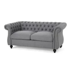 Somerville Traditional Chesterfield Loveseat - Christopher Knight Home -Christopher Knight Home GUEST b2b21039 7c61 4a02 b57b 1a337cc33b73