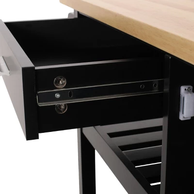 Westcliffe Contemporary Kitchen Cart With Wheels - Christopher Knight Home 11 Westcliffe Contemporary Kitchen Cart With Wheels - Christopher Knight Home - Image 9