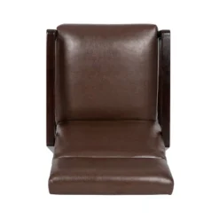 Fernhill Mid Century Modern Faux Leather Upholstered Pushback Recliner Dark Brown/Dark Espresso - Christopher Knight Home -Christopher Knight Home GUEST b432f42a cb5c 40a5 bfe6 cce0f9e5842a