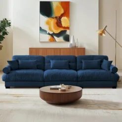 Christopher Knight Home Crane 130" Modern 3 Seater Velvet Sofa With Bolstered Armrests -Christopher Knight Home GUEST b6840709 a0e9 403c 9e16 9406beb6348c