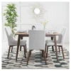 50" 5pc Orrin Dining Set Natural Walnut/Light Beige - Christopher Knight Home -Christopher Knight Home GUEST b6b0bd3c 8dea 4b86 ab8a e0d601b087a0