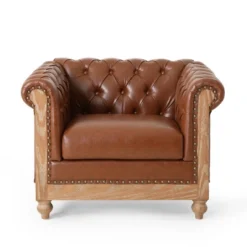 Castalia Chesterfield Tufted Club Chair With Nailhead Trim Midnight - Christopher Knight Home -Christopher Knight Home GUEST b6ef639e c341 4ff2 ba6d 6d5c79680c9d